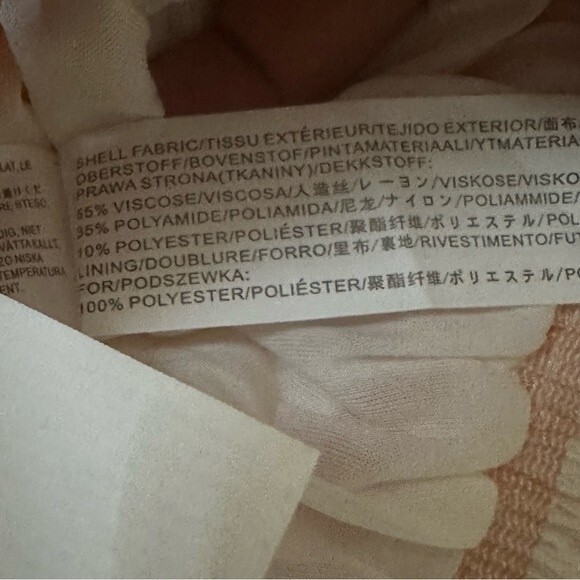 MOON RIVER Puff Sleeve Midi Beach Coverup Dress-Pink Stripe Size S - Picture 7 of 8